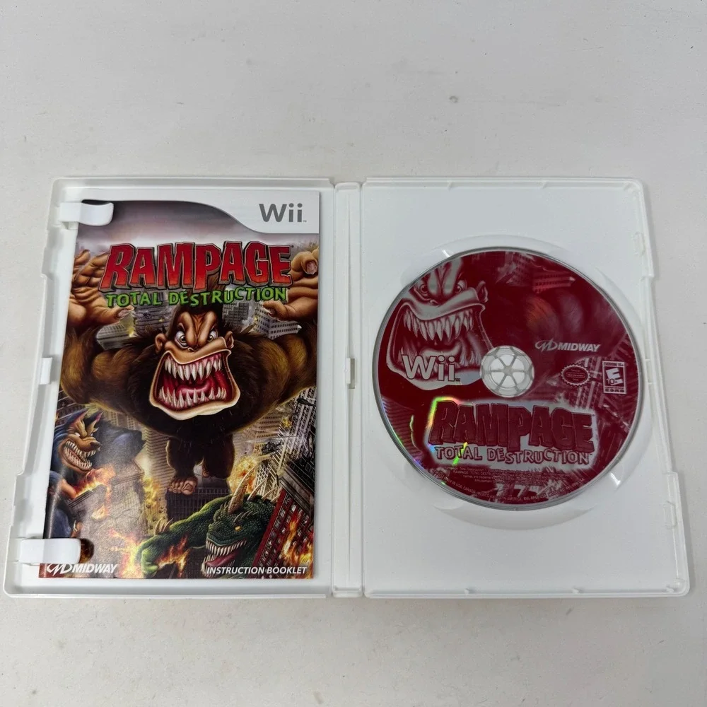 Rampage Total Destruction Nintendo Wii Midway 2006 Complete CIB Excellent